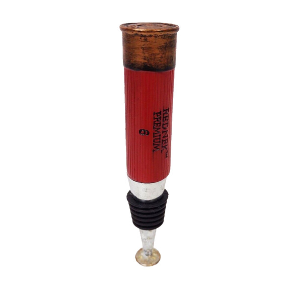 Redneck Premium 12 Gauge Shotgun Shell Bottle Stopper 4 1/2" Tall Bar Decor - Picture 2 of 6